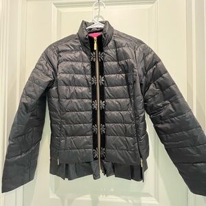 Lilly Pultizer Black Puffer Jacket - Size 0